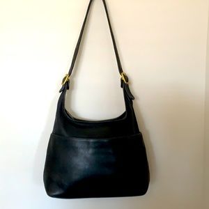 Classic Black Coach Hobo Bag